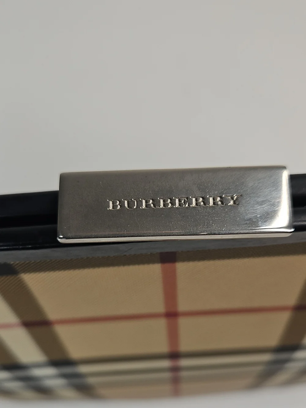 Authentic Burberry Vintage Nova Check Framed Shoulder Bag Classic Plaid - Picture 10 of 15